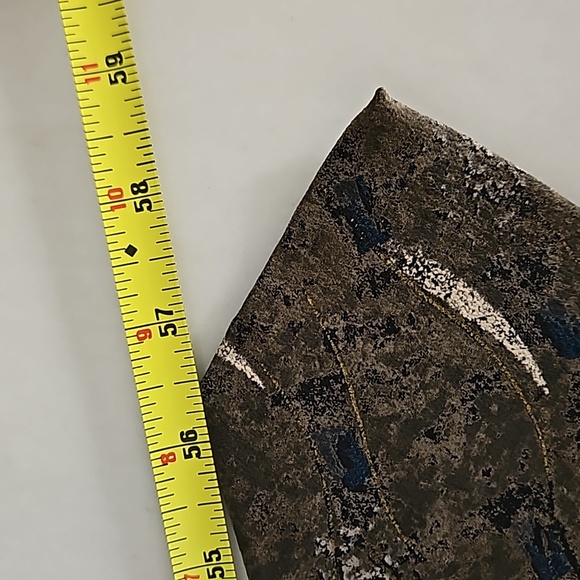 CROFT & BARROW Mens Silk Tie Brown Blue & Beige 100% Silk - Picture 7 of 7